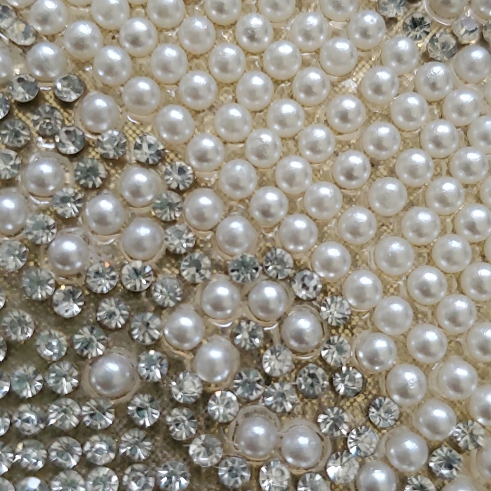 Gold rhinestone clutch